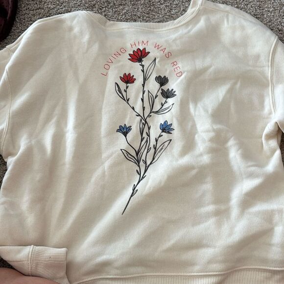 NWOT Taylor Swift Official Merch Loving Him Was Red Crewneck- Size Large - Picture 1 of 4